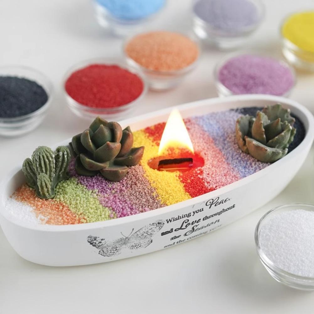 100g Colored Wax Sand for Candle Making  Creative DIY Candle Granules Wax for Home Party Decoration