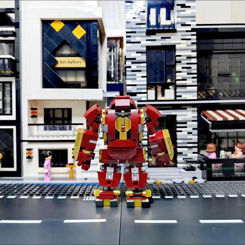 Superhelden Mecha DIY Bausteine Film Mecha Held 3D Modell Rüstung Eisen Roboter MOC Steine Spielzeug Für Erwachsenen Kind Junge Weihnachtsgeschenk