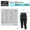FiCOLY Length Sauna Yoga Sauna Plus Women's 3/4 Pants, Sweat-Reducing Leggings, Sportswear, Suit, Washable, Sizes, FSPW-2 (Silver, 2XL)
