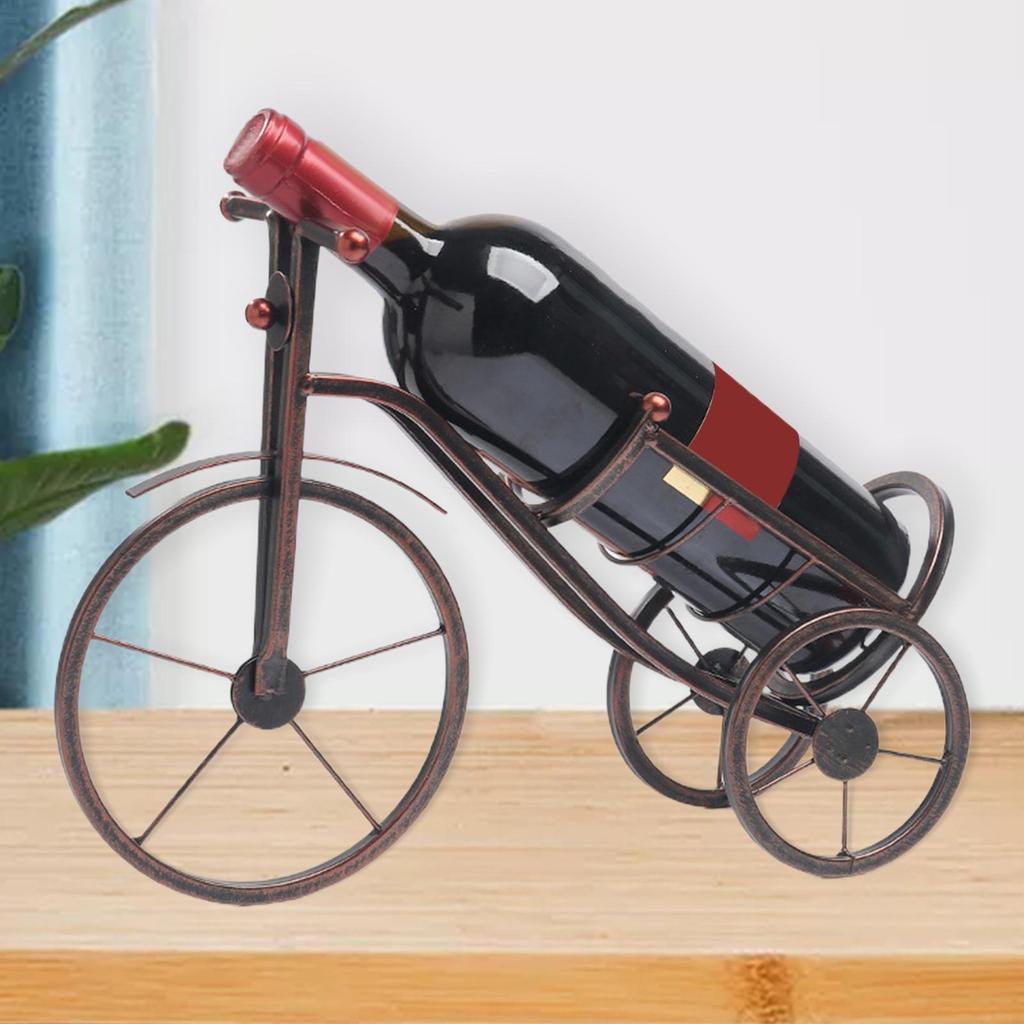 Classical Shape Bottle Holder Decorative Iron Furnishing Craft Tabletop Storage Rack for Decor Desk