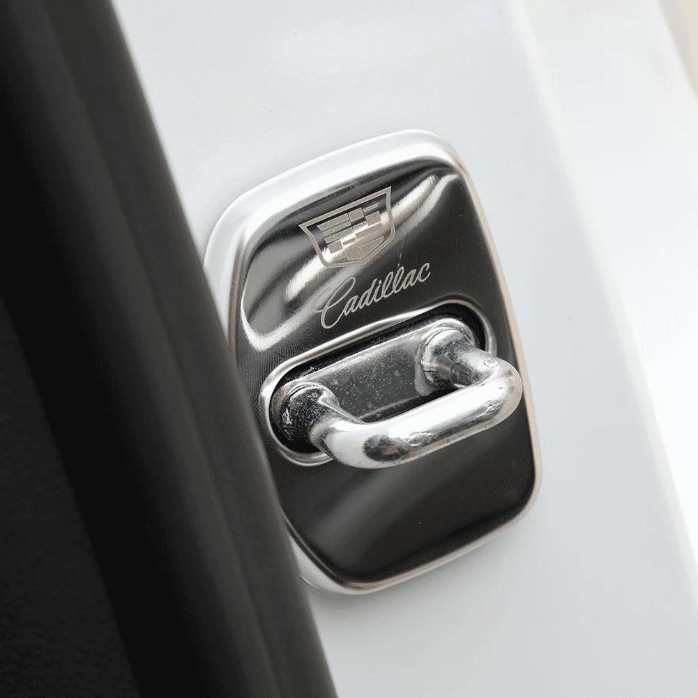 4 Stück/Set Legierung Auto Türschloss Gehäuse Abdeckung Rostschutz Aufkleber Emblem Für Cadillac CTS CT4 CT5 CT6 XT4 XT5 XT6