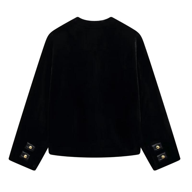 Crop Faux Fur Coat Women Autumn Long Sleeve Plush Black Jacket Outerwears Casual Warm Furry Woman Parkas