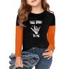 Girls Long Sleeve Halloween Day T Shirts Kids Fall Tops Crewneck Basic Tees 2-11Y