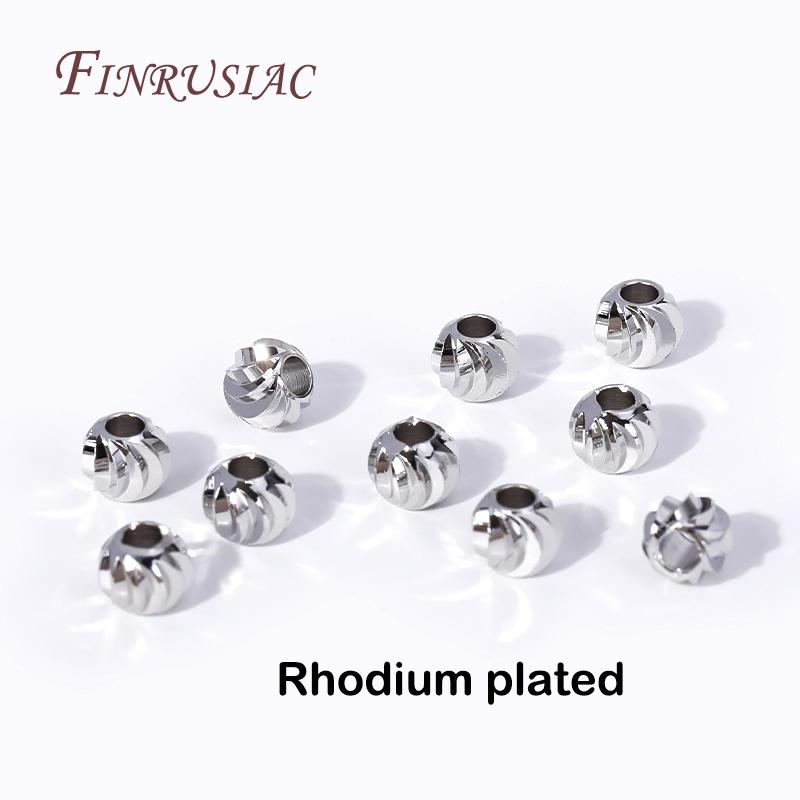 2,5 mm-6 mm, Mellanläggspärlor för smyckestillverkning, 18K Guldfärgade Mellanlägg för Pärlor, Metallseparatorpärlor, Lyxiga Smyckestillbehör