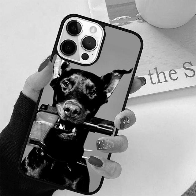 Doberman Dog Guarding Fierce Coque Shell For iPhone 17 Air 15 16 14 13 12 Pro Max 11 Pro Max Plus Phone Case Cover