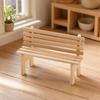 Miniature Fir Wood Bench Rustic for Shelf Decor, Craft Aficionados