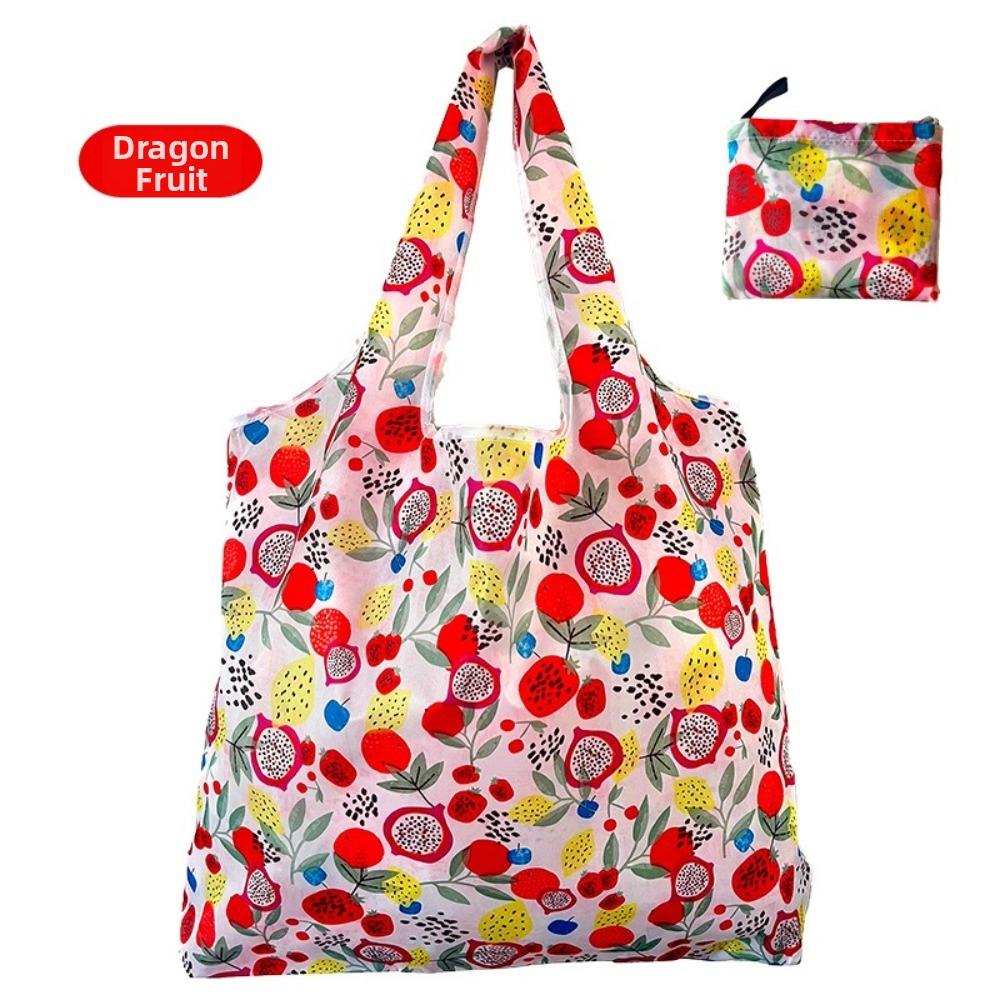 Printed Design Folding Shopping Bag Large Size Foldable Grocery Bag for Storage