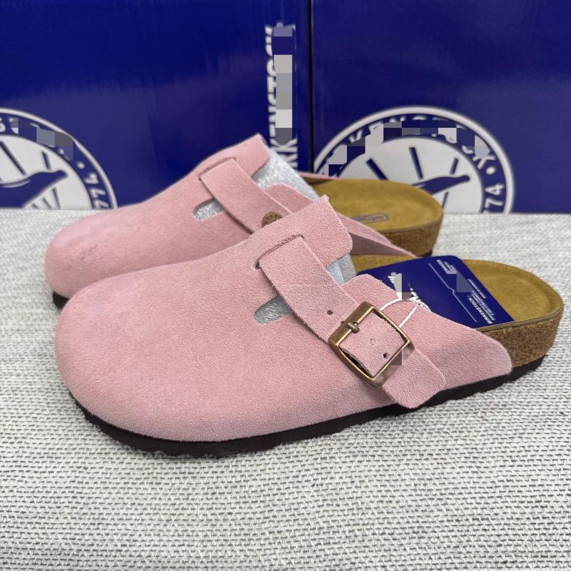 Men’s BK Genuine Leather Retro Toe Semi-Slippers - New, Versatile, and Comfortable Birkenstock Shoes