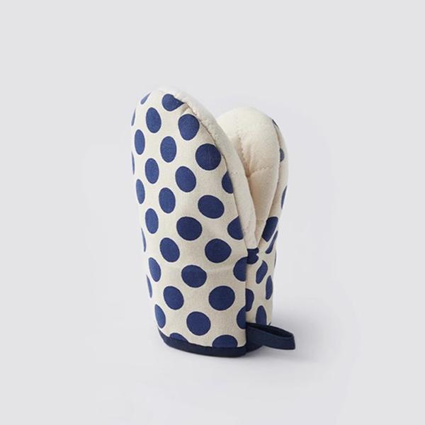 Cotton Oven Mitts, Heat-Resistant Oven Gloves Pot Holder, Kitchen Mitten for Cooking, Baking & Grilling