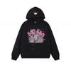 Young Thug Inspired Foam Letter 555555 Hoodie Couple Pink Sweatshirt