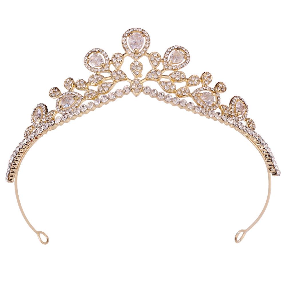 Crystal Zirconia Tiara - Luxury Wedding Crown for Bride Queen Princess