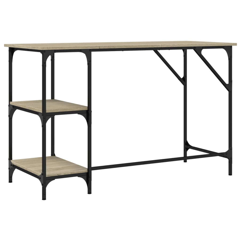 Desk Sonoma Oak 120 x 50 x 75 cm Metal and Particleboard