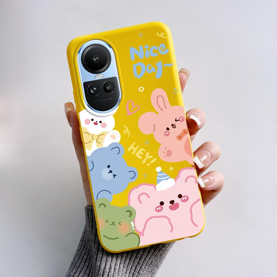 For OPPO Reno 10 5G CPH2531 Case Stylish Pattern Soft Silicone Phone Cases for Oppo Reno10 Pro Global 2023 CPH2525 Back Cover