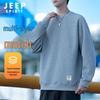 JEEP SPIRIT Men's Loose Fit Round Neck Pullover Sweatshirt