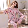 Spring & Autumn Women's Long-Sleeve Pajama Set - Cute Cartoon Design, Plus Size, Cozy Winter Loungewear