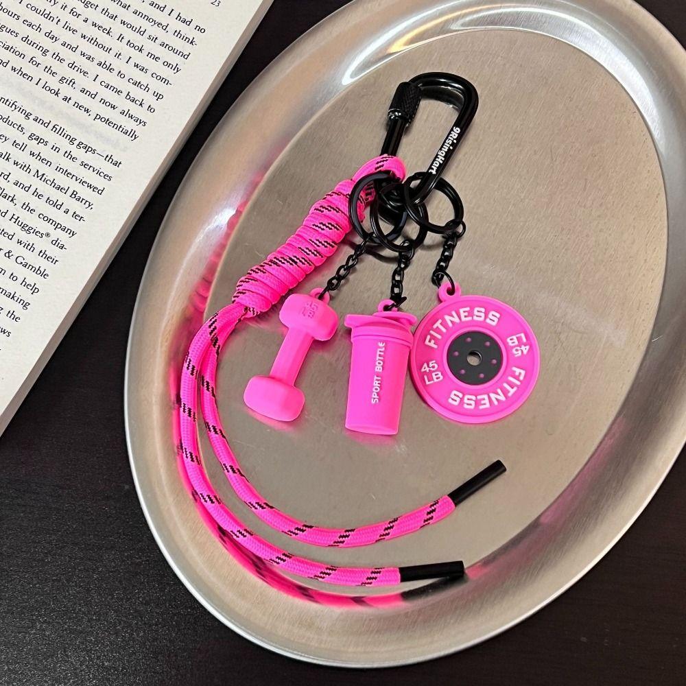 Kettlebells Barbell Plates Keychain Mini Fitness Series Pendant  Bodybuilder