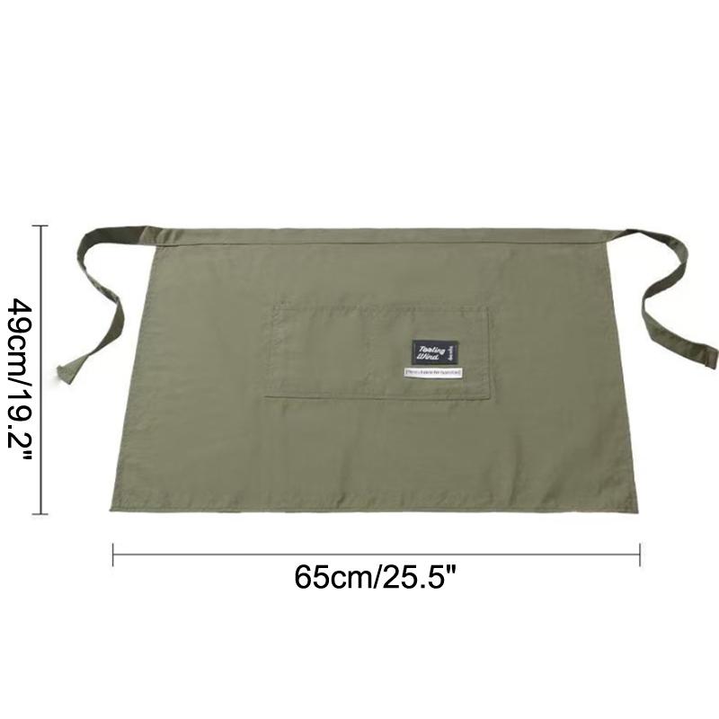 Einzelstück Kellnerinnen-Schürze für Damen mit verlängerter Taille und starken Nähten aus Canvas-Material