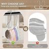 Stainless Steel S Shaped Hanging Hooks Non Slip Dipped Coating Wide Opening For Closet Organizing Hanging Bags Clothes Hats