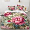 3D Flower Printed Duvet Cover King Twin Queen Double Size Kit Floral Pillowcase  New Wholesale Elegant Bedspread