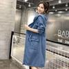 Women's Mid-Length Denim Jacket - Spring/Autumn 2025 Korean Style, Versatile, Loose, Casual Trench Coat
