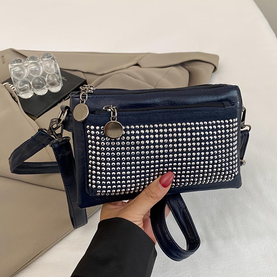Fashion Rhinestone-Studded Shoulder Bags for Women Small Crossbody Bags Wrist Bag for Women Work Shopping and Meeting Friends Ladies' Holiday Gifts