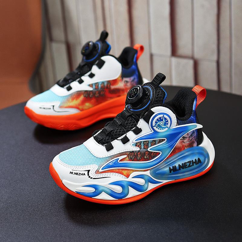 Nezha boys shoes 2025 spring and autumn mesh classmates boys sports shoes middle and older children running shoes children's sports shoes