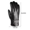 Thermal Fleece PU Leather Gloves Thickened Waterproof Gloves New Touch Screen Gloves  Skiing