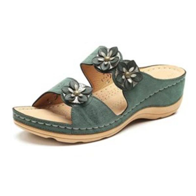 Summer new flower cool slippers women wish casual slippers women 35