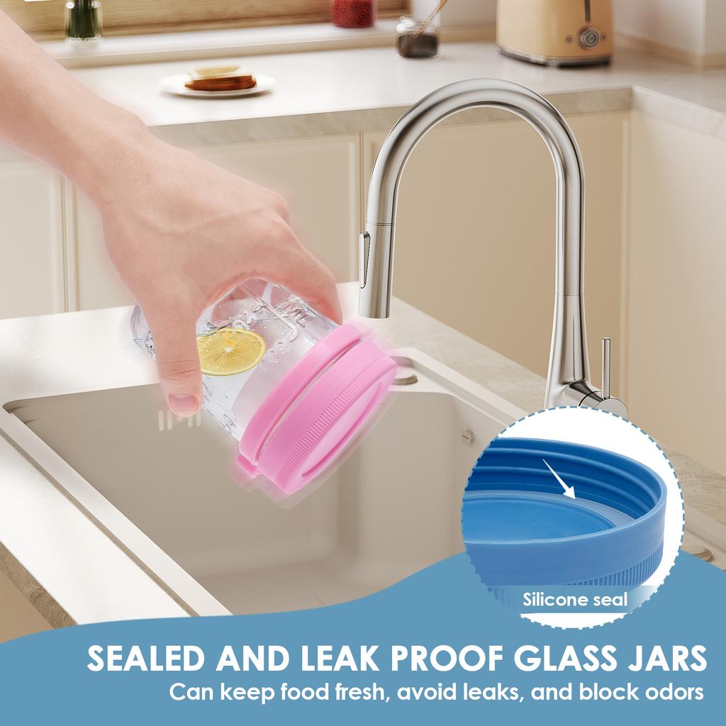 Overnight Oats Container with Lid and Spoon 450ML Airtight Oatmeal Container with Scale Portable Fruit Salad Food Storage Box