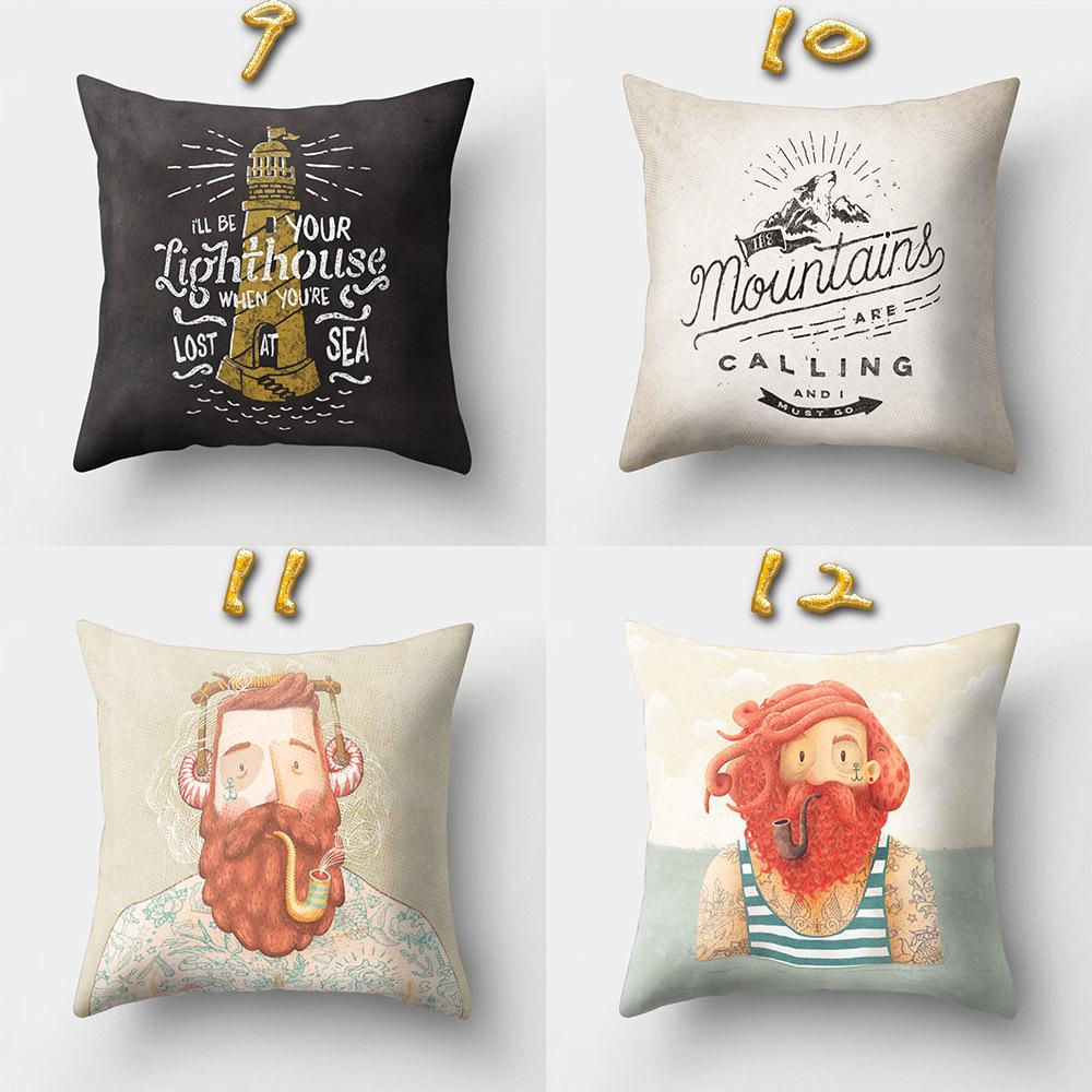 Office Pillow Creative Home Sofa Pillow Case Yiwu Pillow Cartoon Pattern