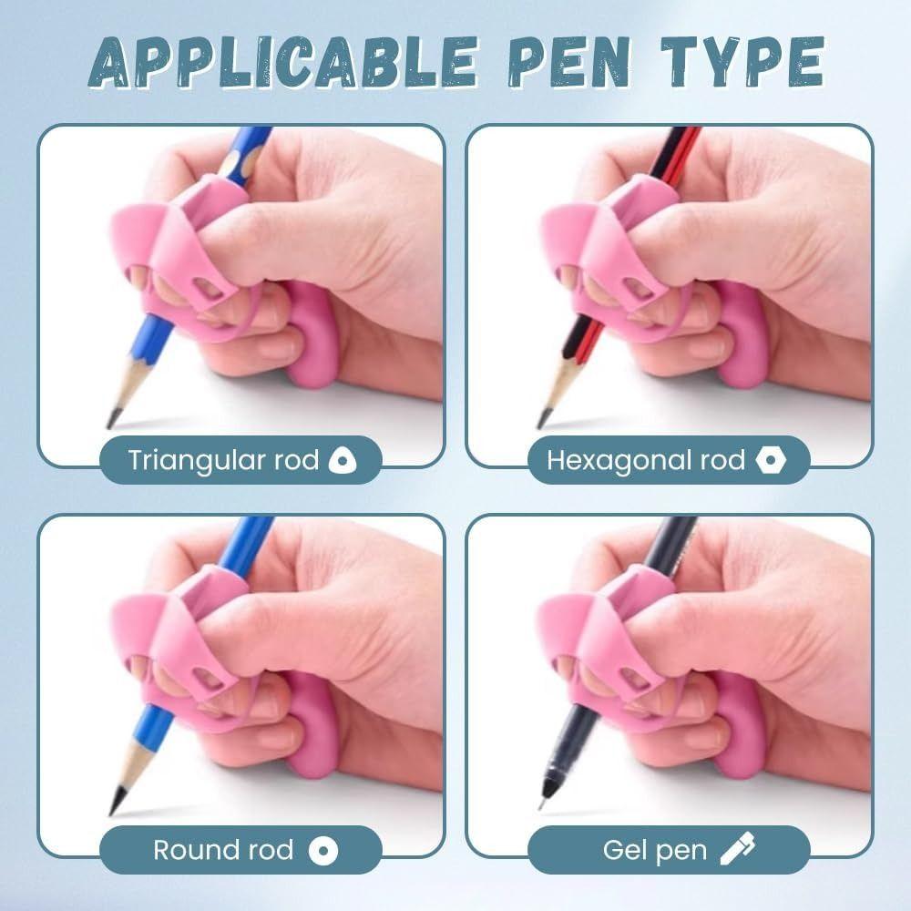 1pc Comfortable Silicone Pencil Holder Soft Pen Writing Aid Tool Pencil Holder  for Kids Handwriting