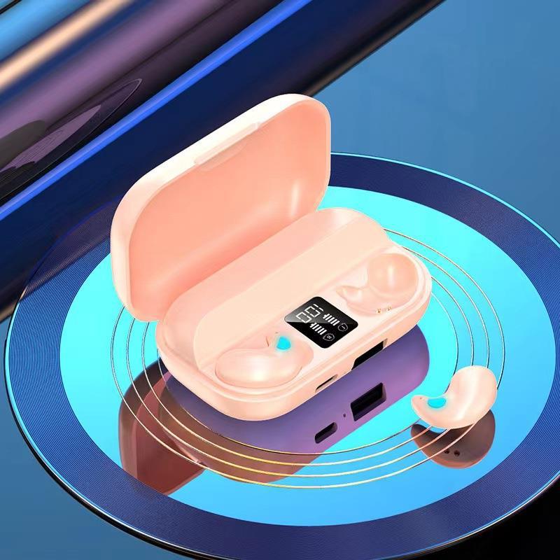 X57 popular in-ear super long battery life mini sleep bluetooth headset with digital display 5.3 wireless noise reduction