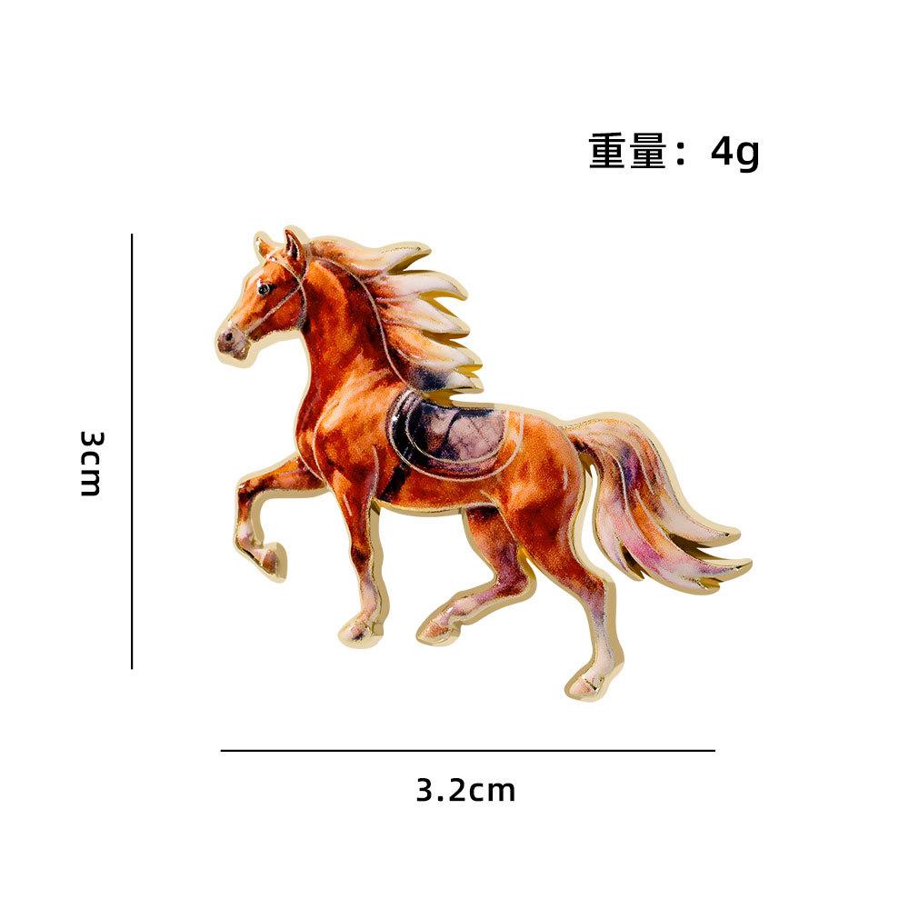 Year of the Horse New Year Brooch Cute Creative Chinese Style Spring Festival Metal Badge Gifts for Friends Event Gifts