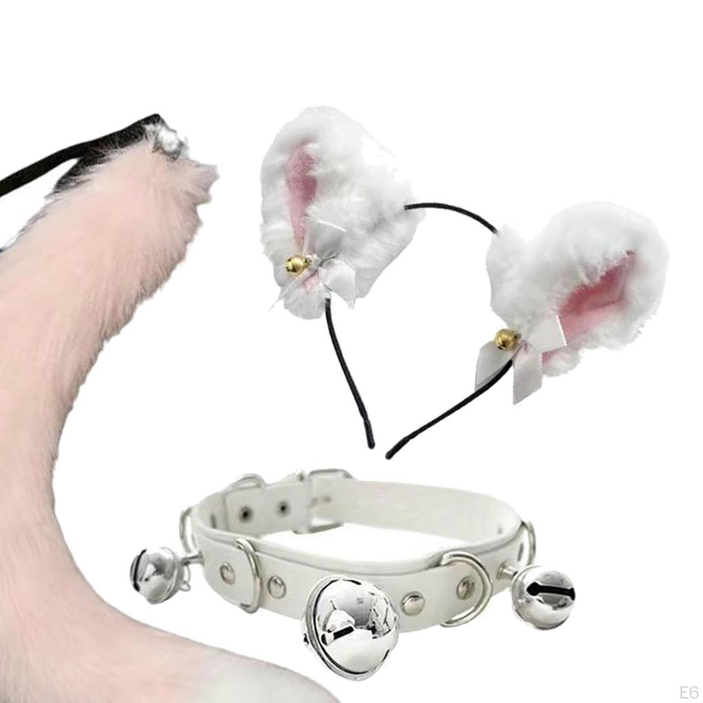 -Headband, Collar And Tail Set, Comfortable, Soft, Cosplay for Birthday Gift