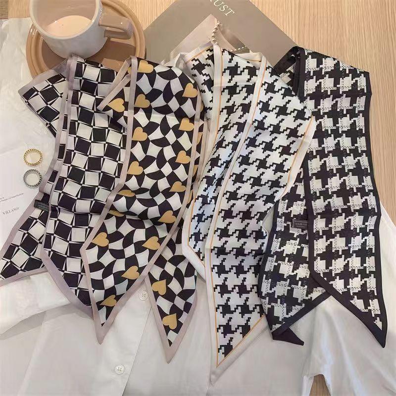 Multifunctional French Flower Hair Band Headwear Scarves 6.5cm*90cm