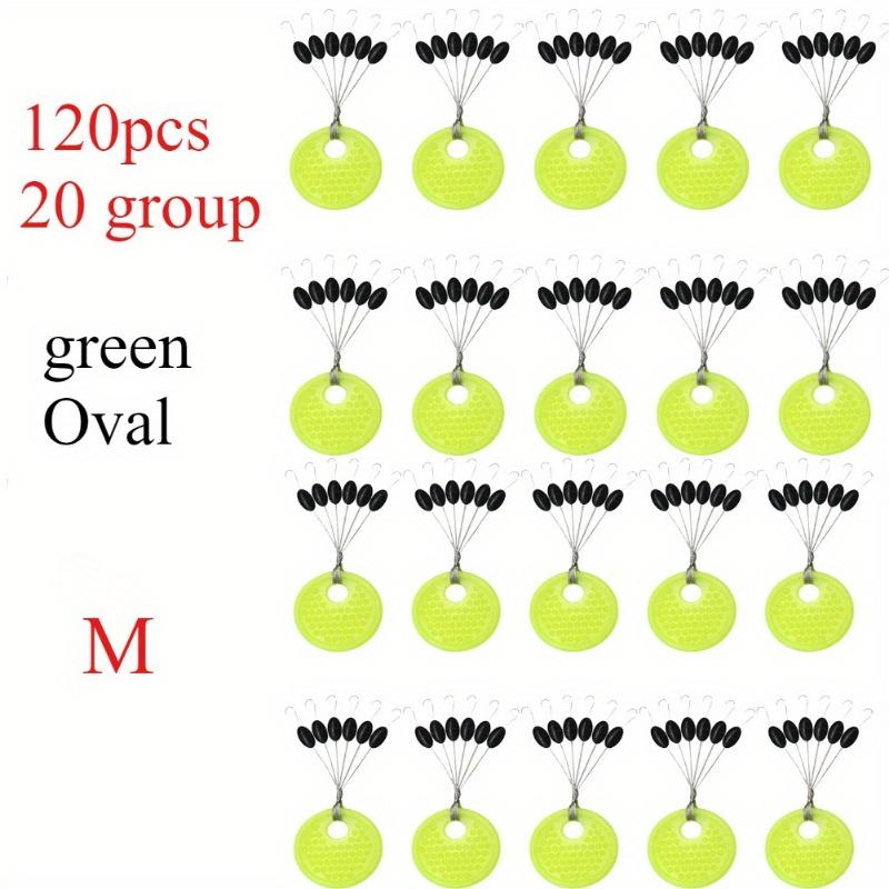 

20pcs/Set Rubber Space Beans Weight Stoppers Carp Fishing Bait Fish Float Tools Professional Space Beans for Fishing Oval-M 20pcs зелений