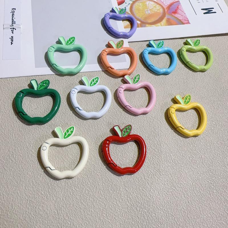 Malowany brelok z klamrą jabłkową na wiosnę do samodzielnego wykonania ozdoby do torby lub dekoracji samochodu