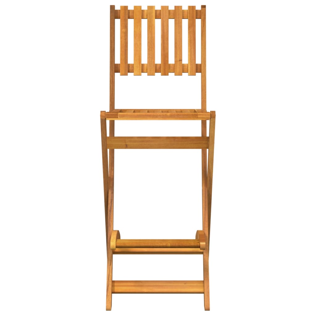 Garden Bar Stools 2 pcs. Foldable Solid Acacia Wood
