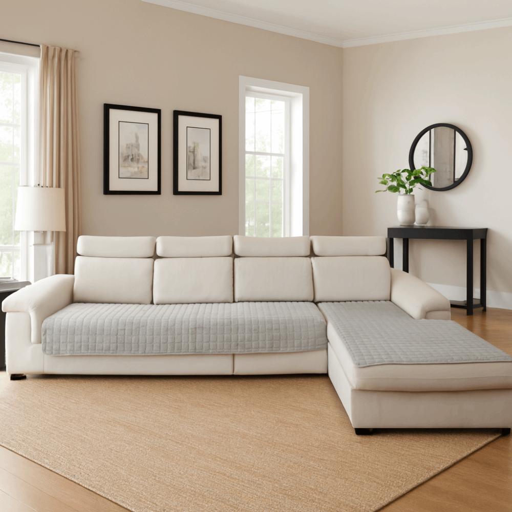 Wear Resistant Plush Flannel Plaid Sofa Cushion Stain-resistant Non-slip Sofa Cover Warm Thickened Seat Cushion Winter