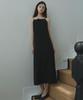 Hauseuobeupondeu Linen Corsage Slip Dress (Black)