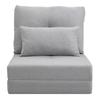 Floor Chair Folding Mattress Sleeping Mat, 2-in-1 Design, Removable Cushion, 60 x 80 x 56 cm, Gray