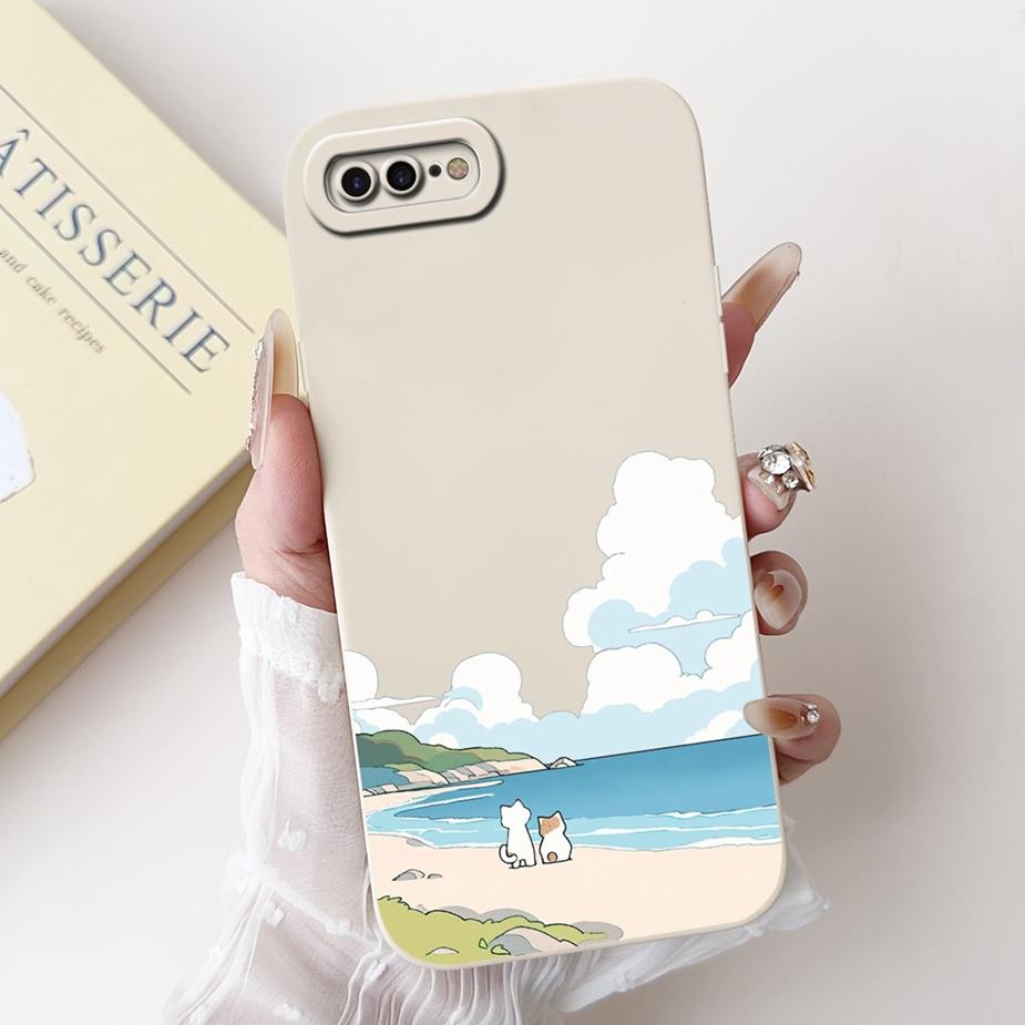 For Apple iPhone 7 Plus Case iPhone8 Plus Luxury Candy Painted Cover Shockproof Phone Case For iPhone 8 iPhone7 Plus Soft Fundas