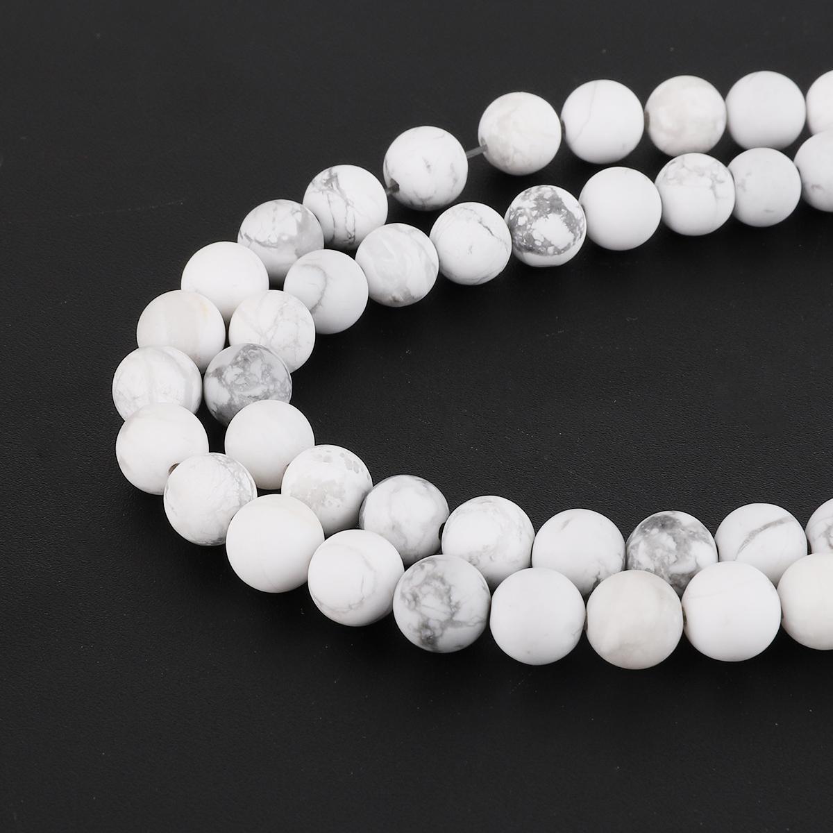 

Бусины из натурального камня круглые бусины для изготовления украшений своими руками браслет ожерелье ножной браслет 8mm 48pcs серый/белый
