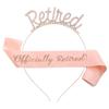 Retired Tiara/Crown  Officially Retired Retirement Sash Universal Retirement Party Decoration Happy Retirement Supplies