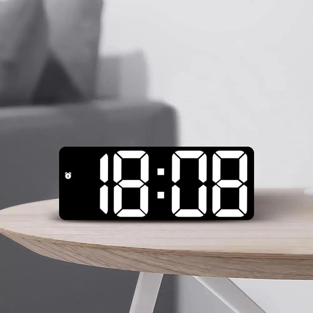 Color LED Wall Clock Electronic Product Eleksmaker Digital Clock Brightness Adjustable Number Consumer Electronics Alarm Clocks