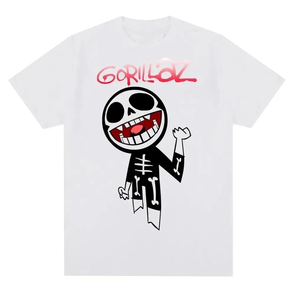 Music Band Gorillazs Punk Rock Print T Shirt 90s Casual Fashion Short Sleeve  T Shirt Unisex
