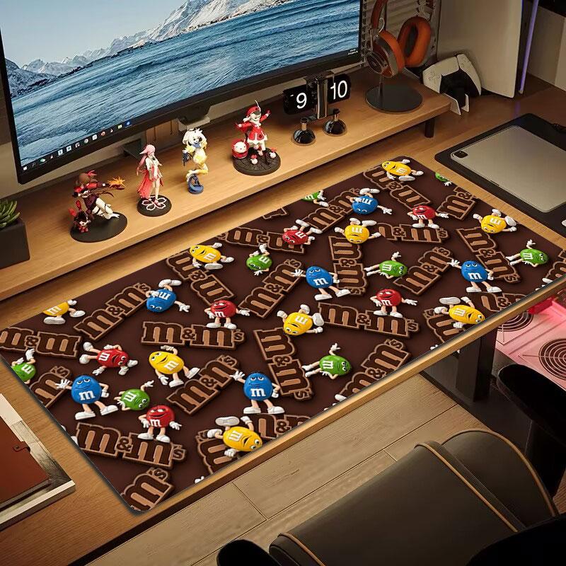 M&M's Podkładka pod mysz Duży rozmiar Podkładka na duży stół do gier Antypoślizgowa Podkładka pod laptopa Tablet Duża podkładka pod mysz XXL Mata na mini PC z obszyciem