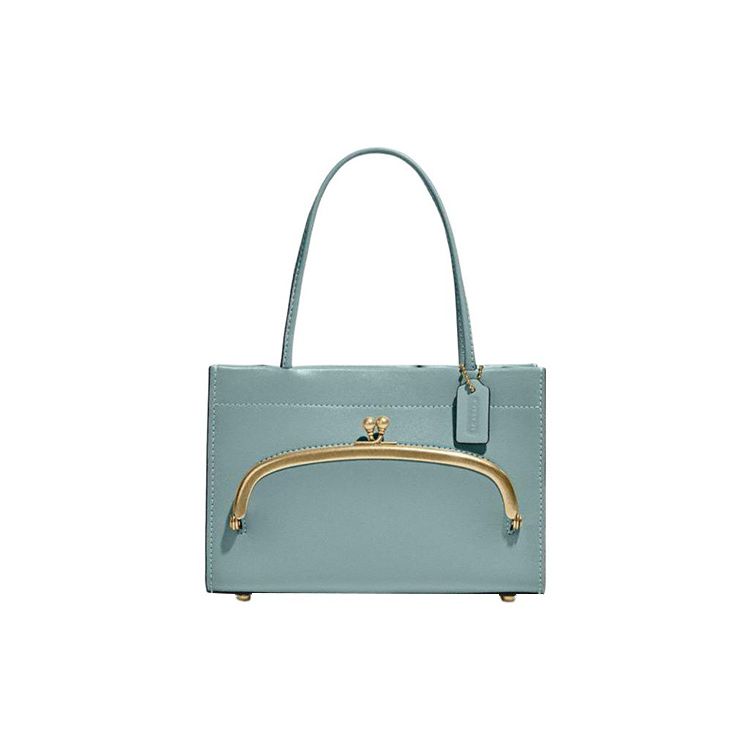 

Coach Cashin 20 Iconic Charm Leather Tote Bag Shopping Handbag Small Limited Edition Runway Style Women tote bags Green C9812-B4AQ Basic Set (Bag+Dust Bag)