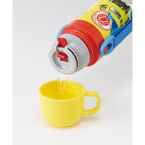 Skater Kids' Stainless Steel Water Bottle, 2-Way Design, 470ml (Direct Drinking) or 430ml (Cup Drinking), Tomica 24 Design, Kid-Friendly and Lightweig