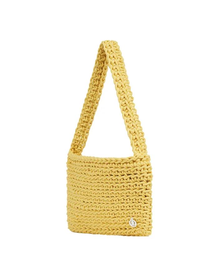 Yellow knit mini bag